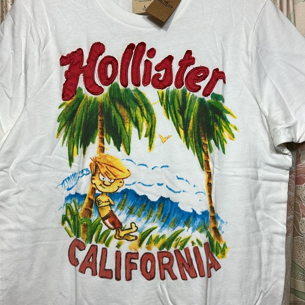 👕 Brand new w tags Hollister Waxer Large tee - Picture 2 of 3